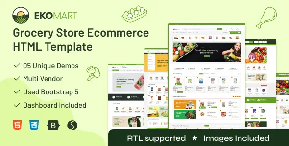 Ekomart - eCommerce HTML Template + RTL